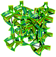 Graphical abstract: Spontaneously chiral cubic liquid crystal: three interpenetrating networks with a twist