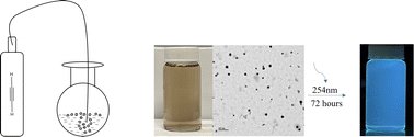 Graphical abstract: Synthesis of fluorescent carbon nanoparticles by dispersion polymerization of acetylene