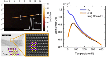 Graphical abstract: Chemical exfoliation of 1-dimensional antiferromagnetic nanoribbons from a non-van der Waals material