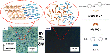 Graphical abstract: Photoinduced solid-to-liquid transition of an N-benzylideneaniline derivative towards smart glass