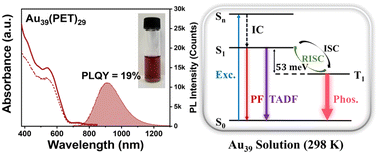 Graphical abstract: Bright near-infrared emission from the Au39(SR)29 nanocluster