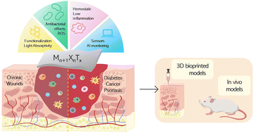 Graphical abstract: Advanced approaches in skin wound healing – a review on the multifunctional properties of MXenes in therapy and sensing
