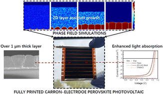 Graphical abstract: Over one-micron-thick void-free perovskite layers enable highly efficient and fully printed solar cells