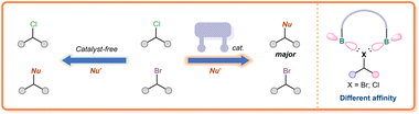 Graphical abstract: Modulating halide leaving-group trends through recognition by bisboranes