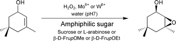 Graphical abstract: Epoxidation of allylic alcohols in aqueous solutions of non surfactant amphiphilic sugars