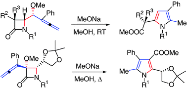 Graphical abstract: Domino metal-free allene-β-lactam-based access to functionalized pyrroles