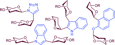 Graphical abstract: Sweet (hetero)aromatics: glycosylated templates for the construction of saccharide mimetics