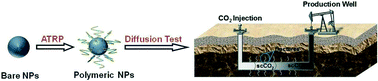 Graphical abstract: Supercritical CO2-philic nanoparticles suitable for determining the viability of carbon sequestration in shale