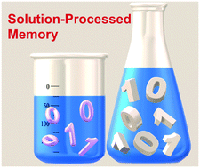 Graphical abstract: Solution-processed resistive switching memory devices based on hybrid organic–inorganic materials and composites