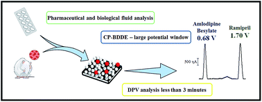 Graphical abstract: Fast and sensitive simultaneous determination of antihypertensive drugs amlodipine besylate and ramipril using an electrochemical method: application to pharmaceuticals and blood serum samples