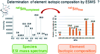 Graphical abstract: Determining the isotopic composition of elements from the electrospray ionization mass spectra of their chemical species