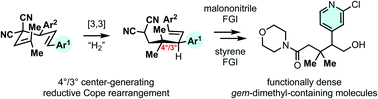 Graphical abstract: Construction of vicinal 4°/3°-carbons via reductive Cope rearrangement