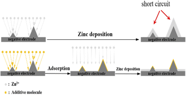 Graphical abstract: Zinc dendrite suppression by a novel additive combination for rechargeable aqueous zinc batteries