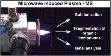 Graphical abstract: Study of a microwave induced plasma as a universal ion source for inorganic and organic mass spectrometry
