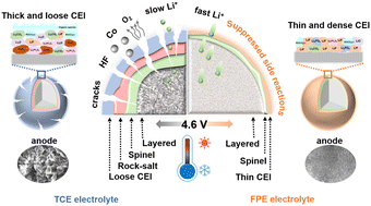 Graphical abstract: Regulating electrode/electrolyte interfacial chemistry enables 4.6 V ultra-stable fast charging of commercial LiCoO2