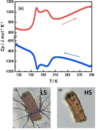 Graphical abstract: Stimuli-responsive spin crossover behavior in 3D Fe(ii) porous coordination polymers for guest molecules