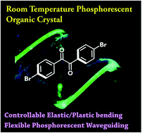 Graphical abstract: Controllably realizing elastic/plastic bending based on a room-temperature phosphorescent waveguiding organic crystal