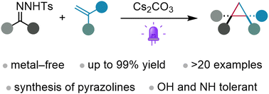 Graphical abstract: Photogenerated donor–donor diazo compounds enable facile access to spirocyclopropanes