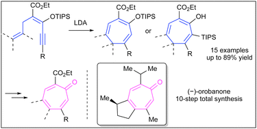 Graphical abstract: Synthesis of dihydrotropone derivatives using an anionic 8π-electrocyclic reaction