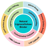 Graphical abstract: Renewable lignocellulose based binders for advanced battery systems