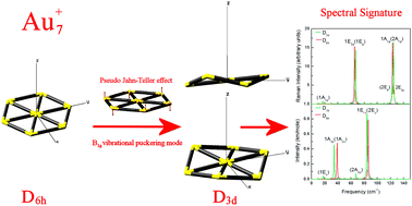 Graphical abstract: Nonadiabatic structure instability of planar hexagonal gold cluster cation Au7 and its spectral signature