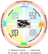 Graphical abstract: Biomimetic anti-freezing polymeric hydrogels: keeping soft-wet materials active in cold environments