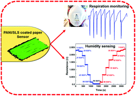Graphical abstract: A smart functional surfactant activated conductive polymer coated on paper with ultra-sensitive humidity sensing characteristics