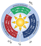 Graphical abstract: Thermochemical production of ammonia via a two-step metal nitride cycle – materials screening and the strontium-based system