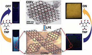 Graphical abstract: Chemical sensing in two dimensional porous covalent organic nanosheets