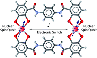 Graphical abstract: A two-qubit molecular architecture for electron-mediated nuclear quantum simulation