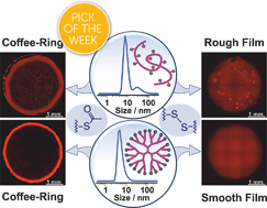 Graphical abstract: Preventing the coffee-ring effect and aggregate sedimentation by in situ gelation of monodisperse materials