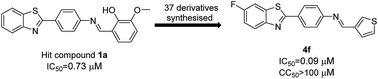 Graphical abstract: 1-Phenyl-N-(benzothiazol-2-yl)methanimine derivatives as Middle East respiratory syndrome coronavirus inhibitors