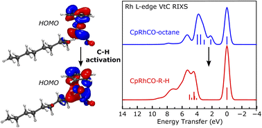 Graphical abstract: Accessing metal-specific orbital interactions in C–H activation with resonant inelastic X-ray scattering