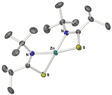 Graphical abstract: Zinc and cadmium thioamidate complexes: rational design of single-source precursors for the AACVD of ZnS