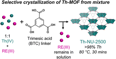 Graphical abstract: Thorium metal–organic framework crystallization for efficient recovery from rare earth element mixtures