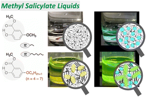 Graphical abstract: Harnessing inhomogeneous π-aggregates: a new path to optical modulation in methyl salicylate-based solvent-free liquids