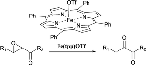 High-valent metalloporphyrin, Fe(tpp)OTf, catalyzed