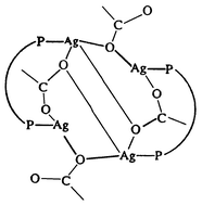 X Ray Crystal Structure Of Ag4 M Dppm 2 M C2f5coo 4 Synthesis And Spectroscopy Of Silver I Perfluorinated Carboxylate Complexes With Bis Diphenylphosphino Methane Dalton Transactions Rsc Publishing