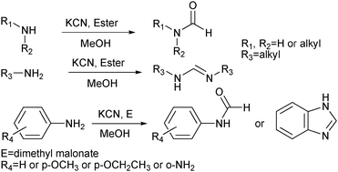 A Novel Type Of N Formylation And Related Reactions Of Aminesviacyanides And Esters As Formylating Agents Chemical Communications Rsc Publishing