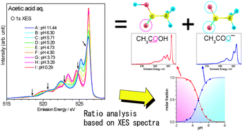 Identification of valence electronic states of aqueous acetic acid 