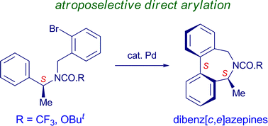Atroposelective Formation Of Dibenz C E Azepines Via Intramolecular Direct Arylation With Centre Axis Chirality Transfer Organic Biomolecular Chemistry Rsc Publishing