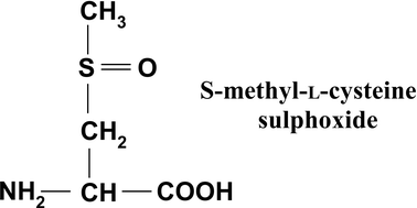 S-Methyl-l-cysteine sulphoxide: the Cinderella phytochemical? - Toxicology  Research (RSC Publishing)