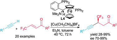 Catalytic asymmetric conjugate addition of terminal alkynes to β ...