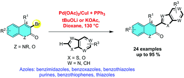 A General Pd Cu Catalyzed C H Heteroarylation Of 3 Bromoquinolin 2 1h Ones Organic Biomolecular Chemistry Rsc Publishing