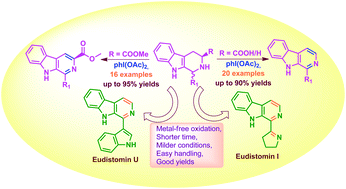 Phi Oac 2 Mediated One Pot Oxidative Decarboxylation And Aromatization Of Tetrahydro B Carbolines Synthesis Of Norharmane Harmane Eudistomin U And Eudistomin I Organic Biomolecular Chemistry Rsc Publishing