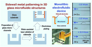 Vertical sidewall electrodes monolithically integrated into 3D glass ...