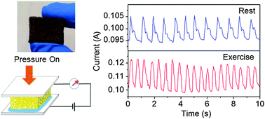 A flexible high-sensitivity piezoresistive sensor comprising a Au  nanoribbon-coated polymer sponge - Journal of Materials Chemistry C (RSC  Publishing)