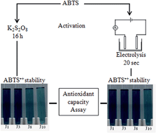 Electrolysis Induced Fast Activation Of The Abts Reagent For An Antioxidant Capacity Assay Analytical Methods Rsc Publishing