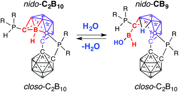 Reversible Water Activation Driven By Contraction And Expansion Of A 12 Vertex Closo 12 Vertex Nido Biscarborane Cluster Chemical Communications Rsc Publishing