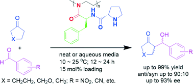 Novel Poly 2 Oxazoline S With Pendant L Prolinamide Moieties As Efficient Organocatalysts For Direct Asymmetric Aldol Reaction Catalysis Science Technology Rsc Publishing